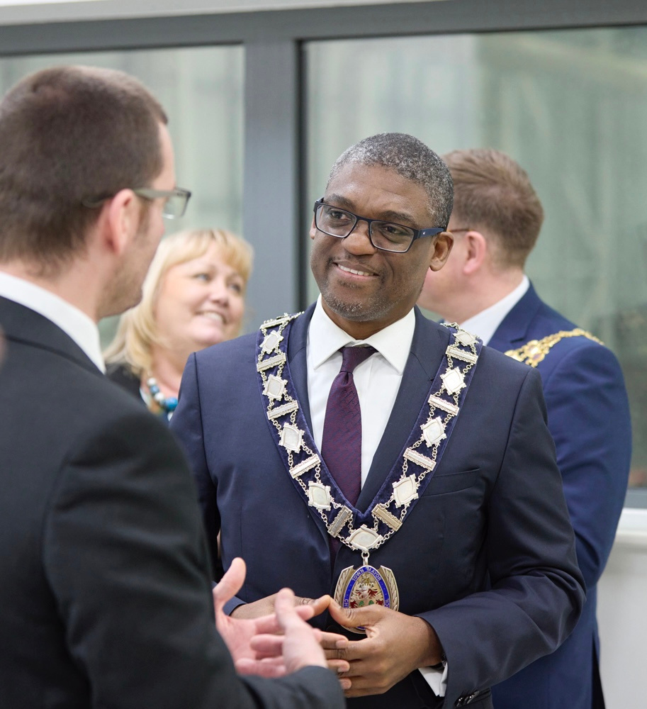 Wilford Augustus in mayoral chains of office